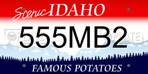 555MB2 Idaho License Plate
