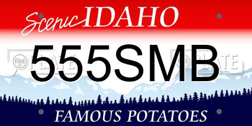 555SMB Idaho License Plate