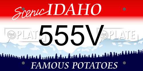 555V Idaho License Plate