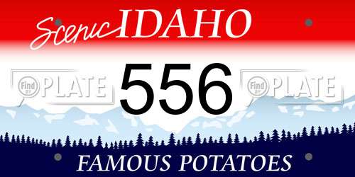 556 Idaho License Plate