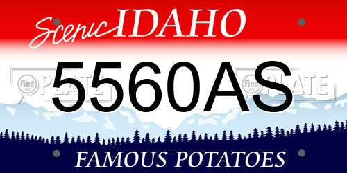 5560AS Idaho License Plate