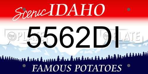 5562DI Idaho License Plate