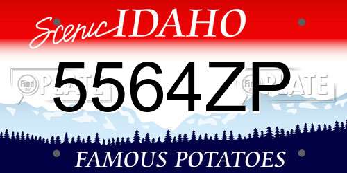 5564ZP Idaho License Plate