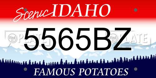 5565BZ Idaho License Plate