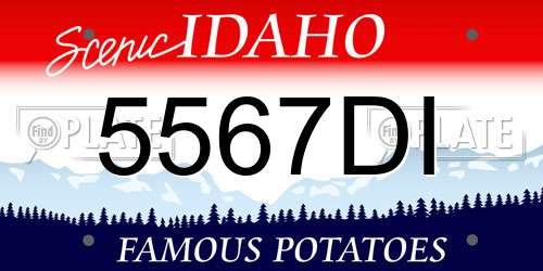 5567DI Idaho License Plate