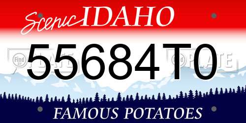55684T0 Idaho License Plate