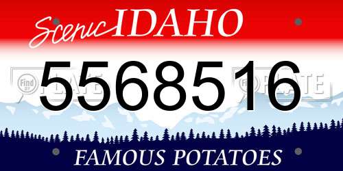 5568516 Idaho License Plate