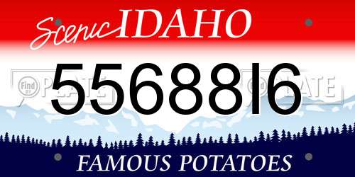 55688I6 Idaho License Plate