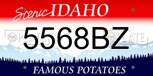 5568BZ Idaho License Plate