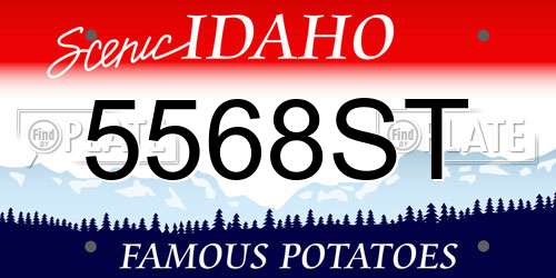 5568ST Idaho License Plate