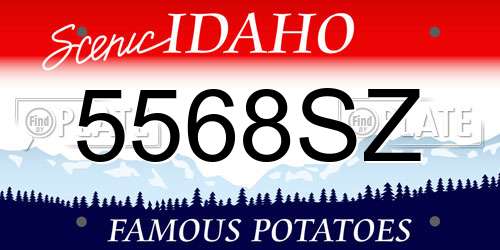 5568SZ Idaho License Plate
