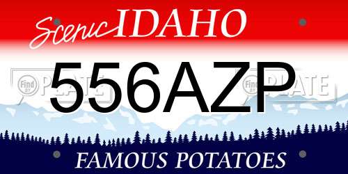 556AZP Idaho License Plate