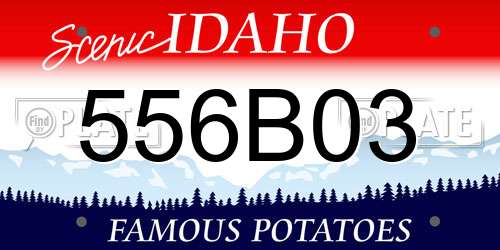 556B03 Idaho License Plate