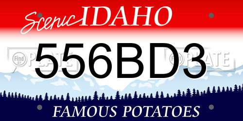 556BD3 Idaho License Plate