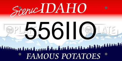 556IIO Idaho License Plate