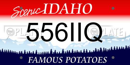 556IIQ Idaho License Plate