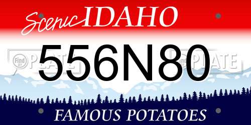 556N80 Idaho License Plate