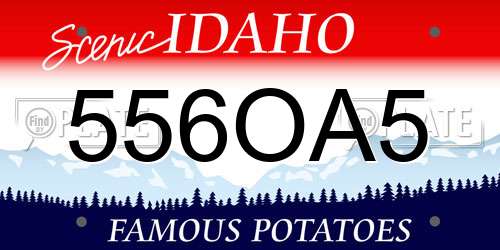 556OA5 Idaho License Plate