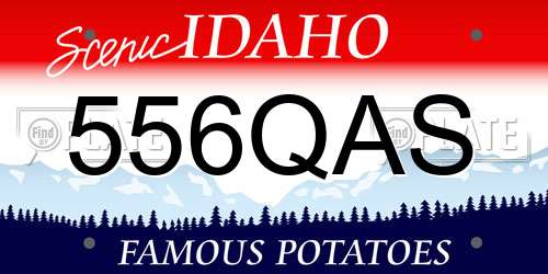 556QAS Idaho License Plate