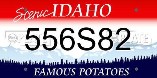 556S82 Idaho License Plate