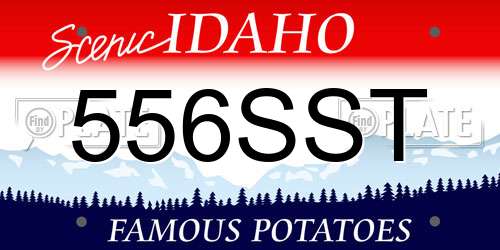 556SST Idaho License Plate