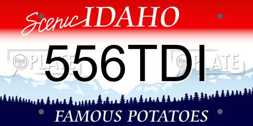 556TDI Idaho License Plate