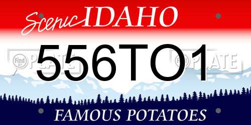 556TO1 Idaho License Plate