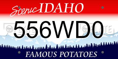 556WD0 Idaho License Plate