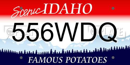 556WDQ Idaho License Plate