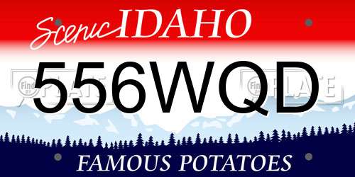 556WQD Idaho License Plate