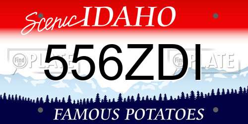 556ZDI Idaho License Plate