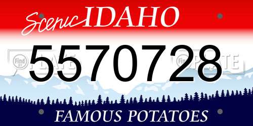 5570728 Idaho License Plate