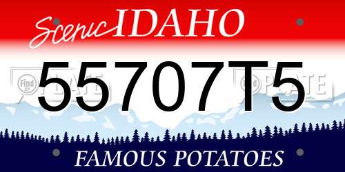 55707T5 Idaho License Plate