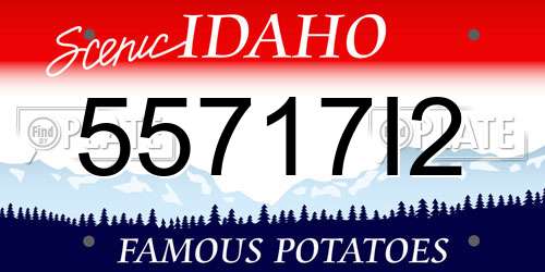 55717I2 Idaho License Plate