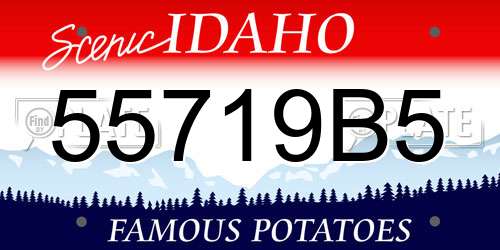 55719B5 Idaho License Plate