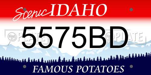 5575BD Idaho License Plate