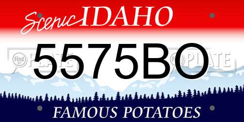 5575BO Idaho License Plate