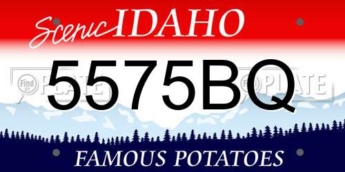 5575BQ Idaho License Plate