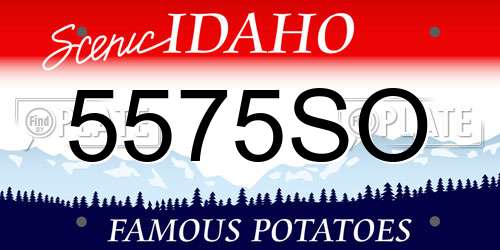 5575SO Idaho License Plate
