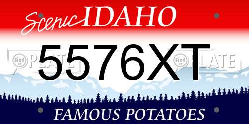 5576XT Idaho License Plate