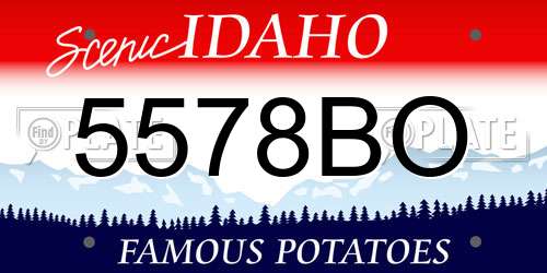 5578BO Idaho License Plate