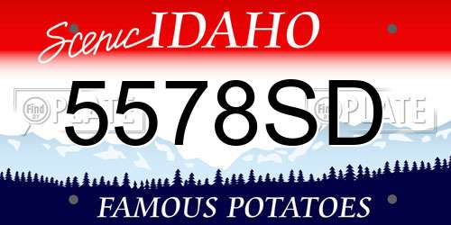 5578SD Idaho License Plate