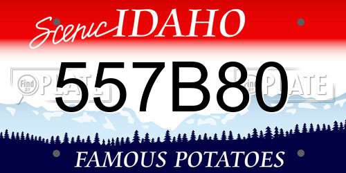 557B80 Idaho License Plate