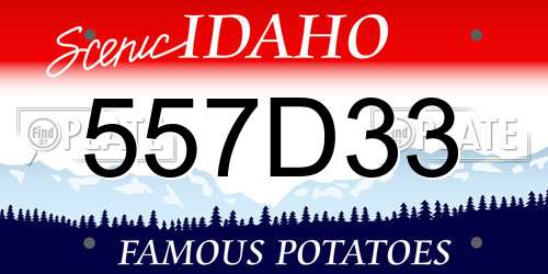 557D33 Idaho License Plate