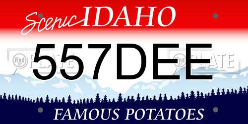557DEE Idaho License Plate