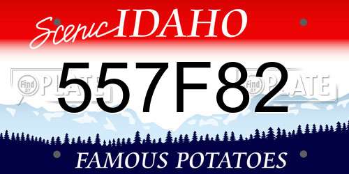 557F82 Idaho License Plate