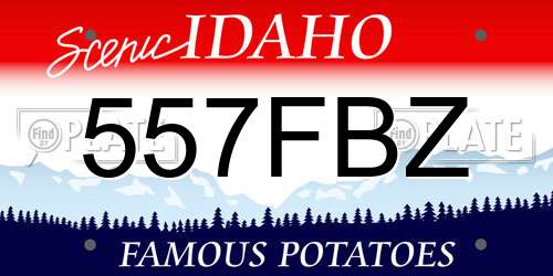 557FBZ Idaho License Plate