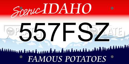 557FSZ Idaho License Plate