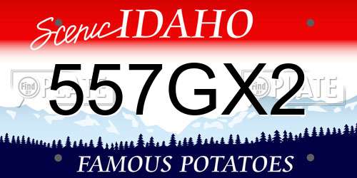 557GX2 Idaho License Plate