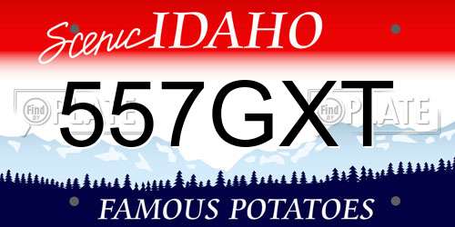 557GXT Idaho License Plate